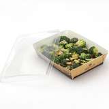 Kraft Container MoldIn Stack Large Clear Lid, 5.5 x 7.5", 500 per Case redirect to product page